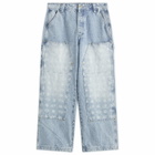 Billionaire Boys Club Men's Diamonds & Dollars Denim Pant in Light Wash Blue