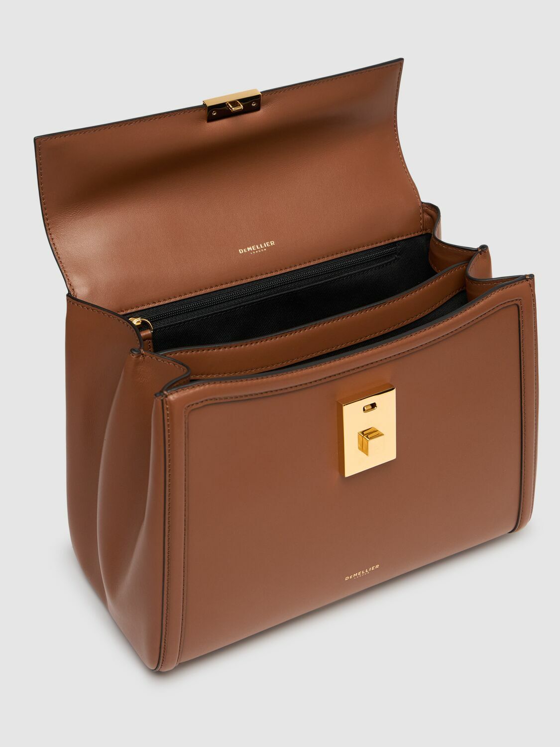 DEMELLIER Midi Paris Smooth Leather Top Handle Bag DeMellier