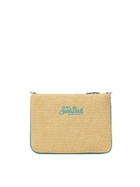 MC2 Saint Barth Parisienne Straw Pouch Bag With Capri Embroidery