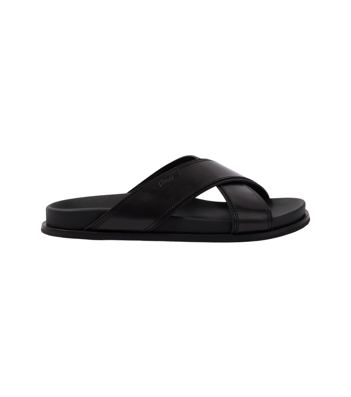 Photo: Brioni Criss-Cross leather slides