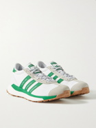 ADIDAS CONSORTIUM - Human Made Country Free Hiker Suede and Leather-Trimmed Shell Sneakers - White