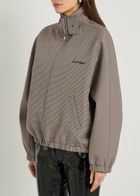 Courrèges Houndstooth Wool-blend Bomber Jacket Black