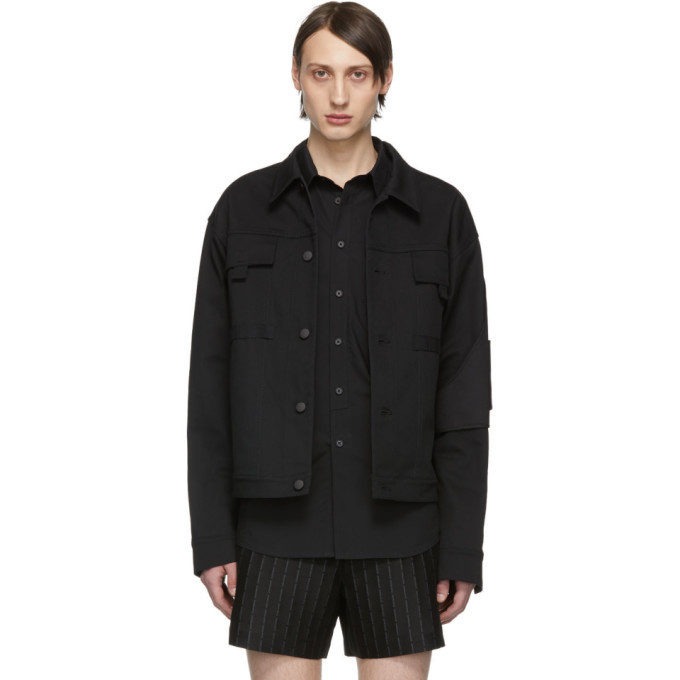 Nomenklatura Studio Black Armband Trucker Jacket