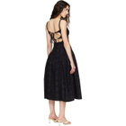 Sandy Liang Black Cricket Midi Dress