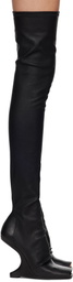 Rick Owens Lilies Black Porterville Cantilever 11 Tall Boots