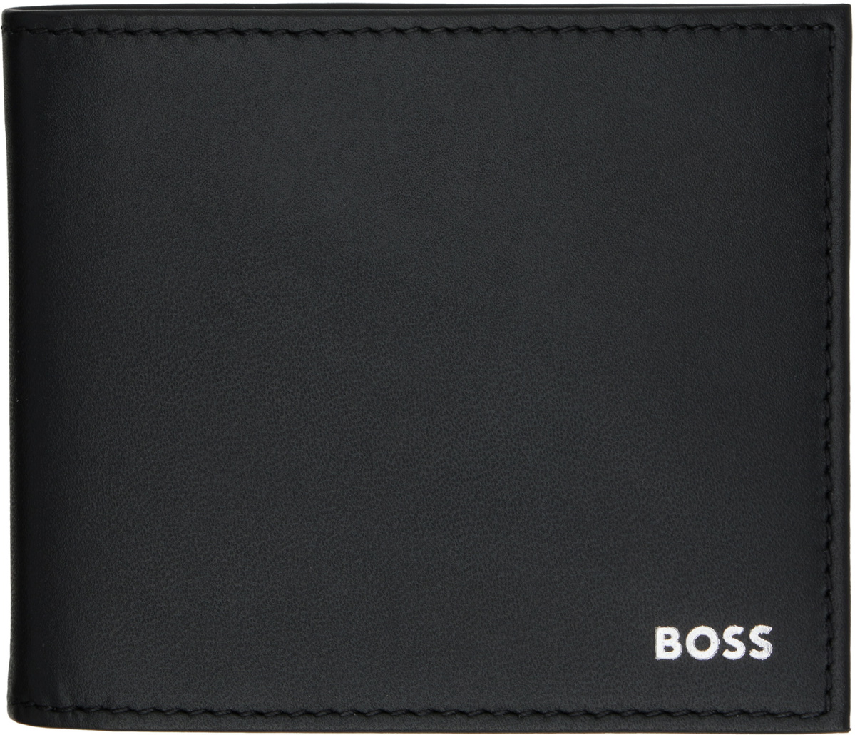 BOSS Black Smooth-Leather Logo Blllfold Wallet