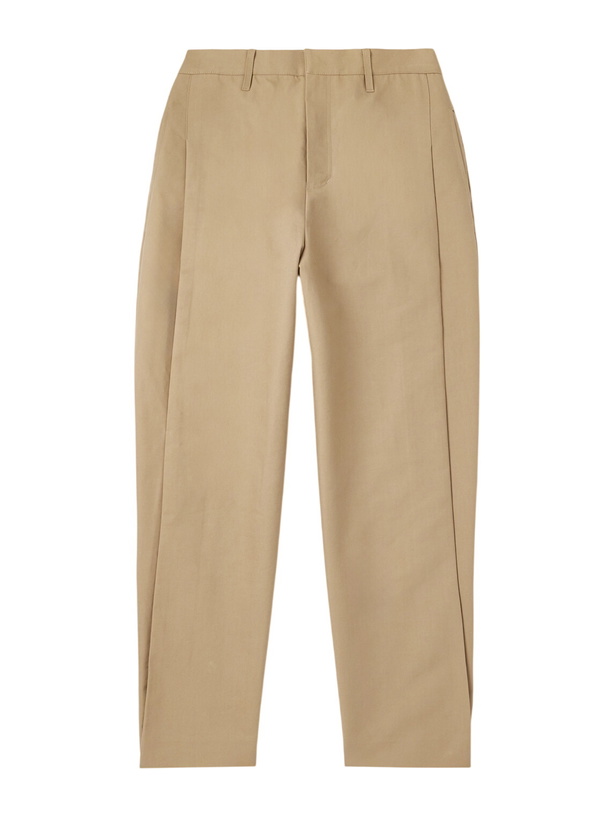 Photo: Amomento - Tapered Pleated Cotton Trousers - Neutrals