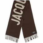 Jacquemus Men's Jacquard Logo Scarf in Multi Brown