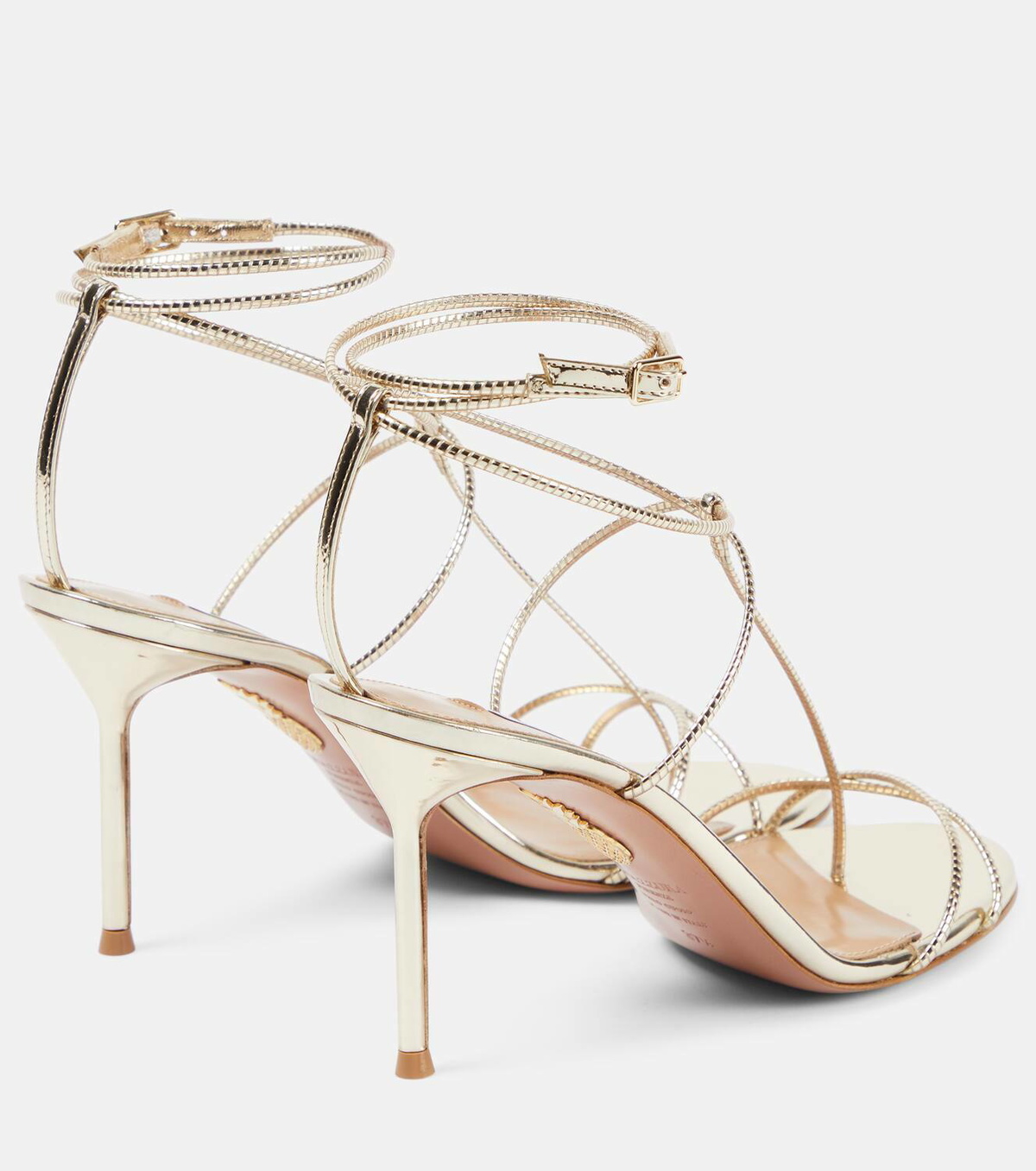 Aquazzura Roman Romance metallic faux leather sandals Aquazzura
