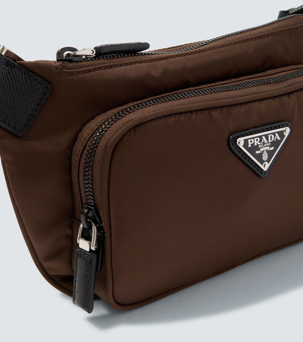 Prada Re-Nylon leather-trimmed shoulder bag