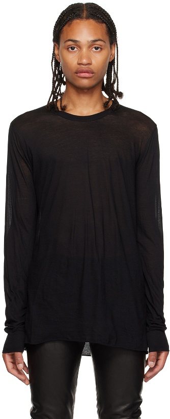 Photo: Rick Owens Black Edfu Basic Long Sleeve T-Shirt