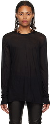 Rick Owens Black Edfu Basic Long Sleeve T-Shirt