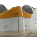 Golden Goose Men's Super-Star Leather Sneakers in White/Beige/Golden