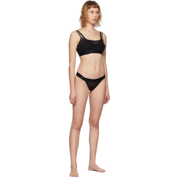 Wolford Black Aphrodite Tanga Briefs Wolford