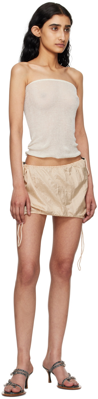 Isa Boulder Beige Chute Miniskirt