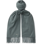 Loro Piana - Fringed Brushed-Cashmere Scarf - Green