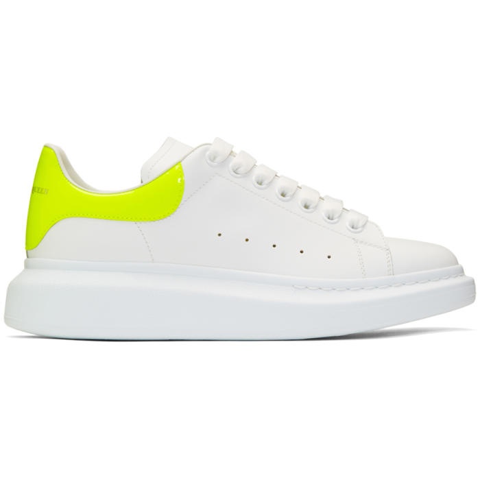 Photo: Alexander McQueen White and Yellow Oversized Sneakers 