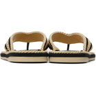Chloé Beige & Black 'Chloé Sand' Slides