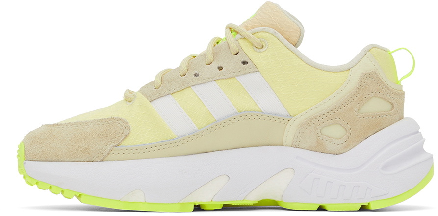 adidas Originals Beige & Green ZX 22 Boost Sneakers