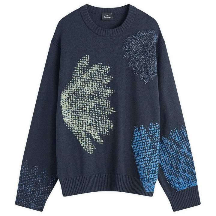 Photo: Paul Smith Men's Pixilated Flower Crew Sweater in Navy