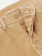 RRL - Hamilton Straight-Leg Double-Knee Distressed Cotton-Canvas Trousers - Brown