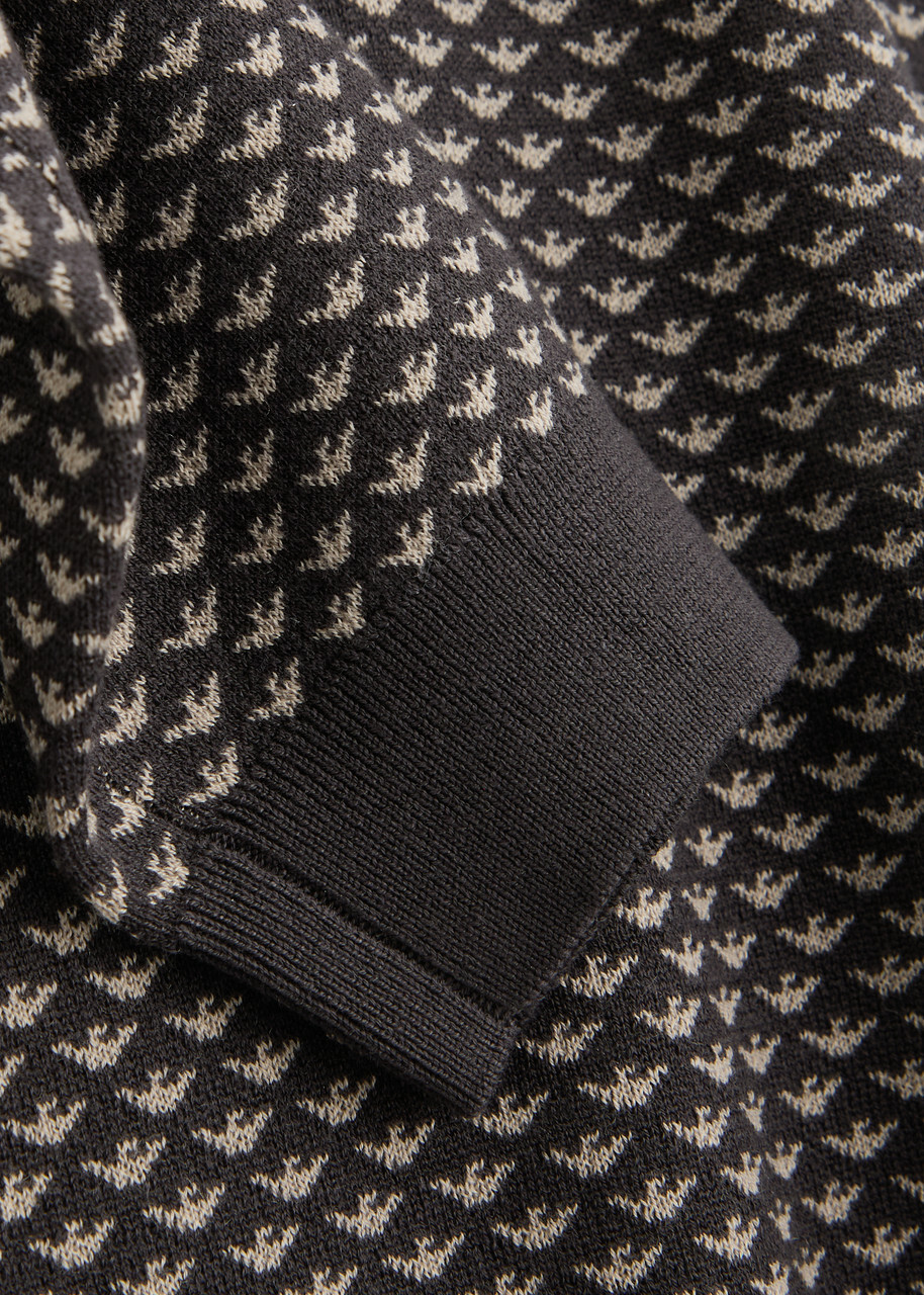 Emporio Armani Logo-monogrammed Knitted Jumper Black