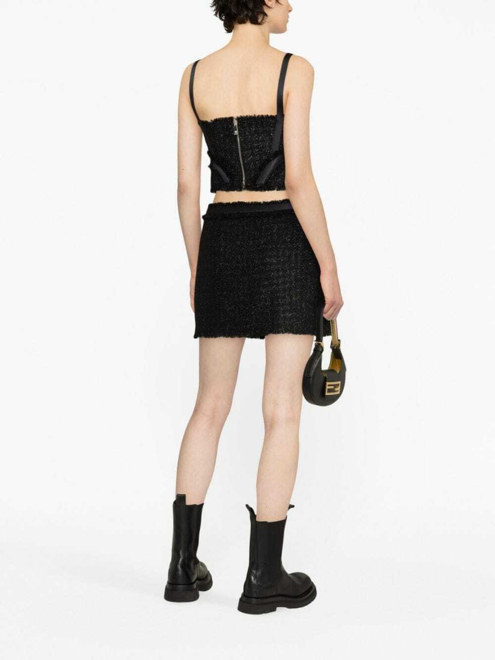 Versace crepe virgin wool miniskirt - Black