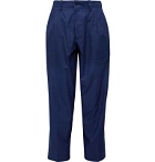 Blue Blue Japan - Tapered Pleated Cotton-Twill Suit Trousers - Blue