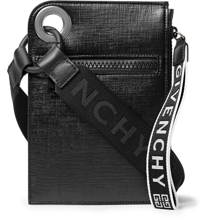 Photo: Givenchy - Jaw Textured Coated-Canvas Messenger Bag - Men - Black