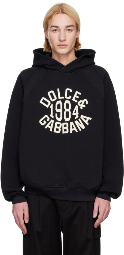 Photo: Dolce&Gabbana Black Paneled Hoodie