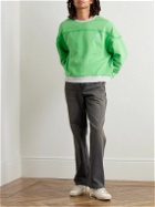 Guess USA - Logo-Print Cotton-Blend Jersey Sweatshirt - Green