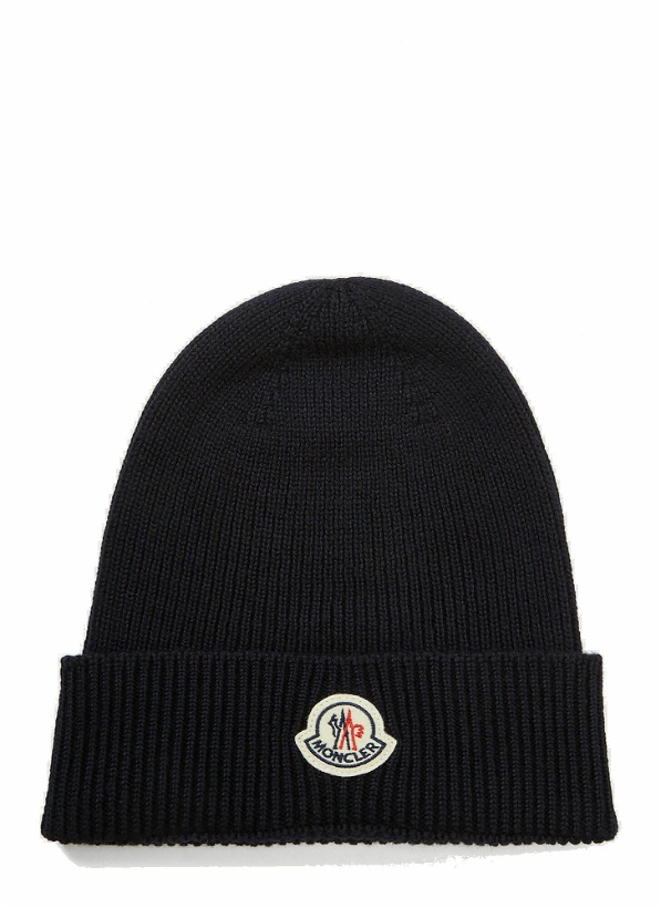 Photo: Moncler - Logo-Patch Beanie Hat in Blue