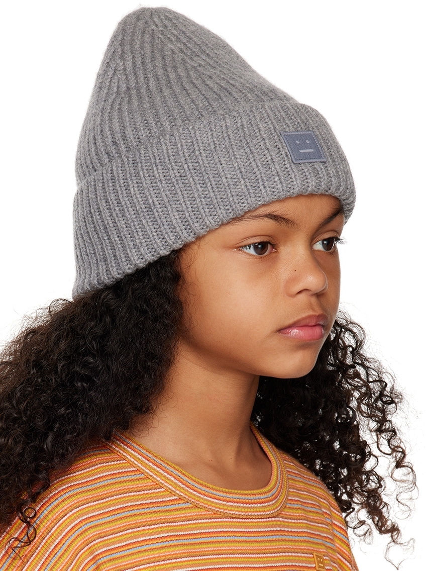 Acne Studios Kids Gray Patch Beanie Acne Studios