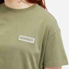 Napapijri Women's Patch Logo Cropped T-Shirt in Green Lichen