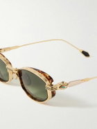 Jacques Marie Mage - Last Frontier VI Hardin Oval-Frame Gold-Tone and Tortoiseshell Acetate Sunglasses