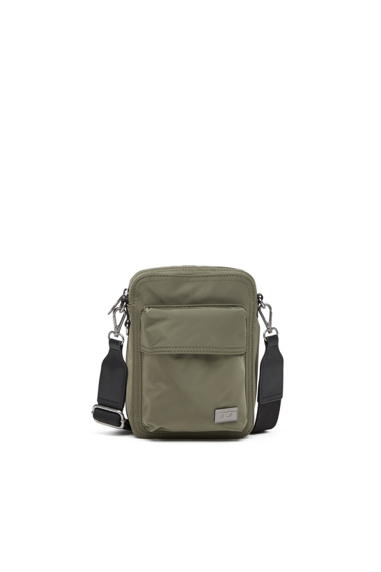 Photo: Diesel Multi-Pkts-Crossbody bag in utilitarian shell - Crossbody Bags - Unisex - Green