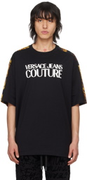 Versace Jeans Couture Black Watercolour Couture T-Shirt