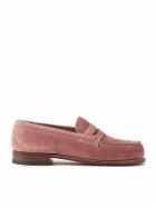 J.M. Weston - 180 Moccasin Suede Penny Loafers - Pink