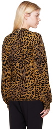 Stella McCartney Yellow Cheetah Print Crewneck