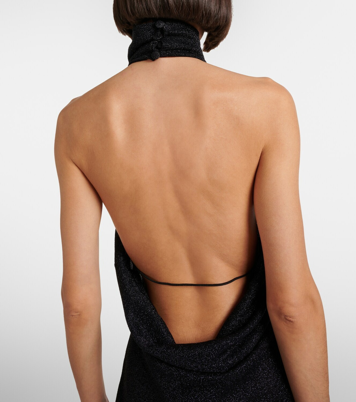 Oséree Lumière Plumage halterneck maxi dress