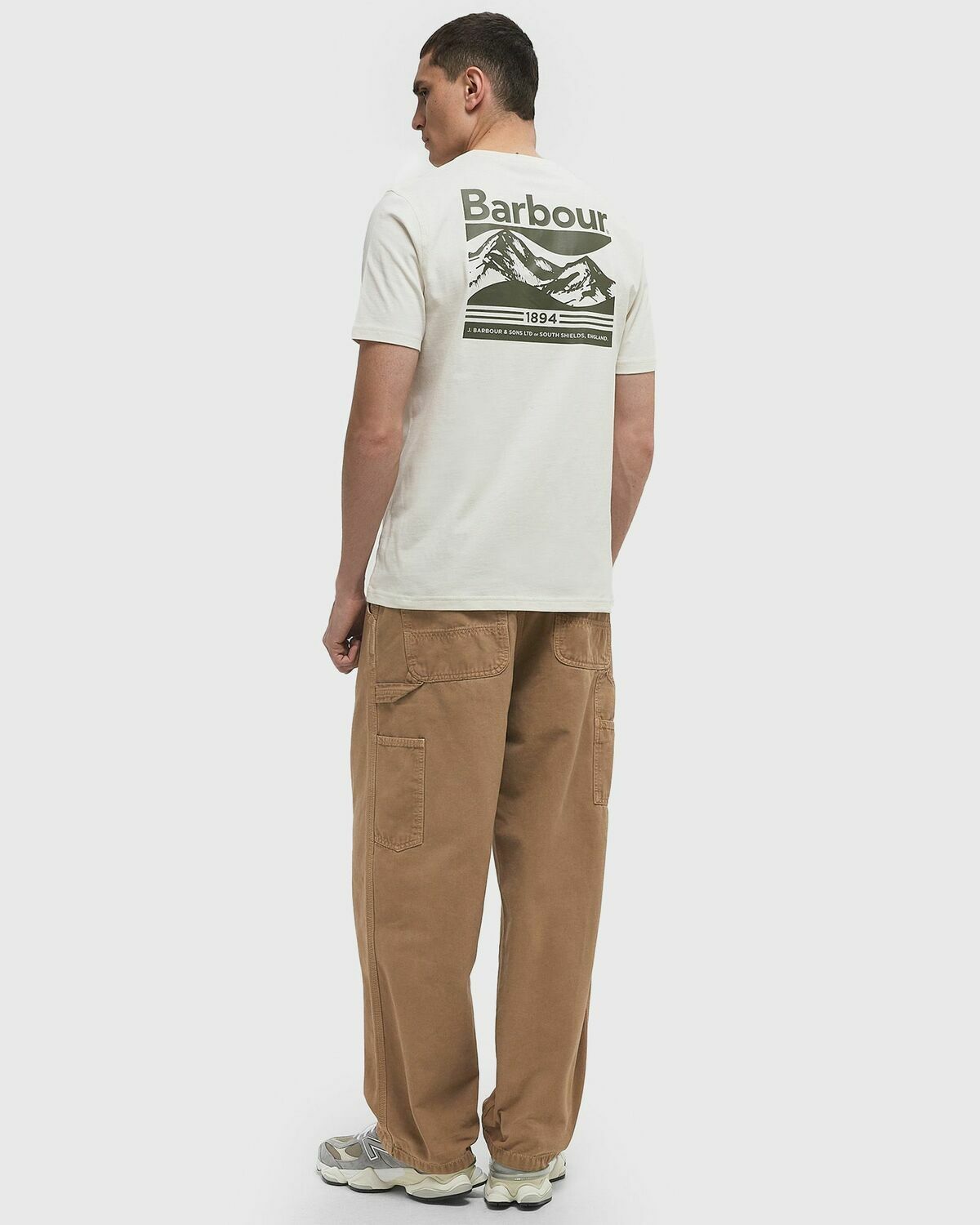 Barbour Camber Graph Tee White Mens Shortsleefe