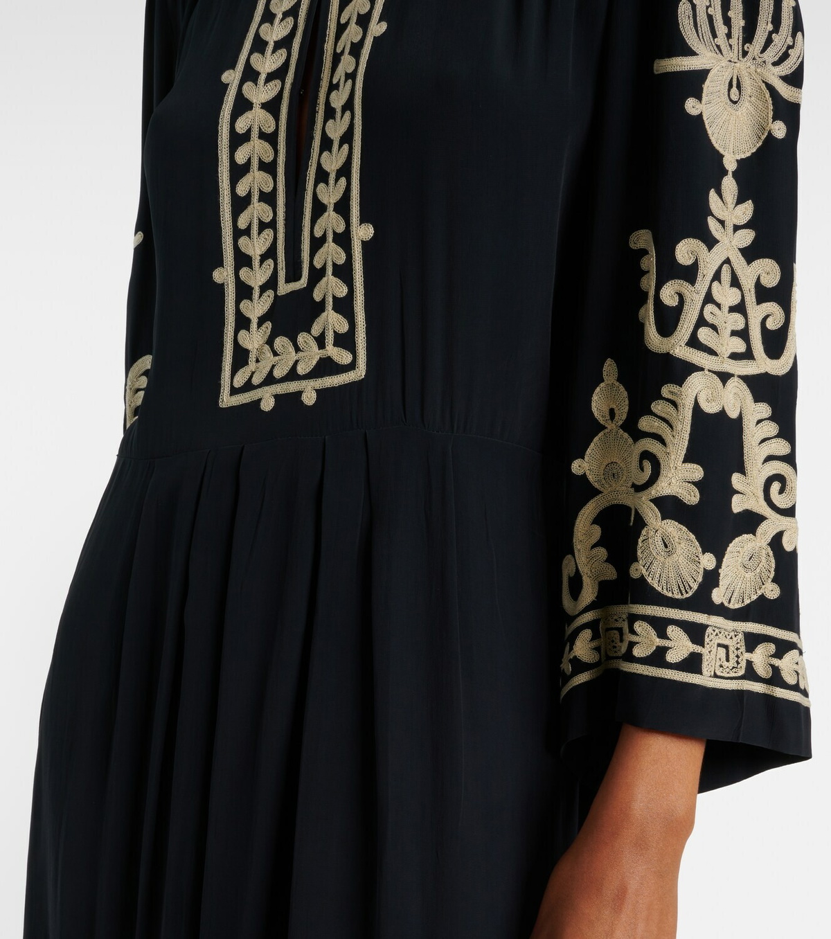 Marant Etoile Feliana embroidered crêpe maxi dress