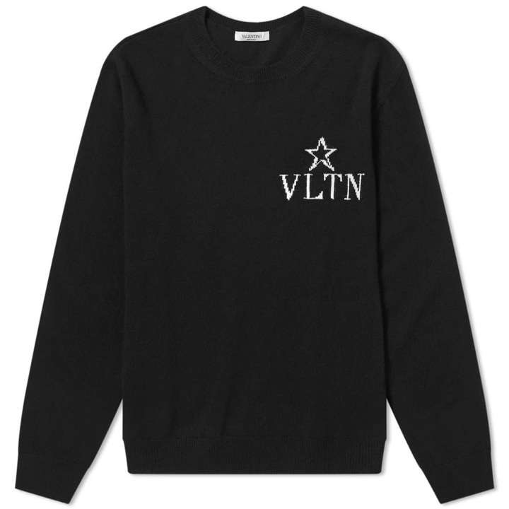 Photo: Valentino VLTN Star Logo Intarsia Crew Knit