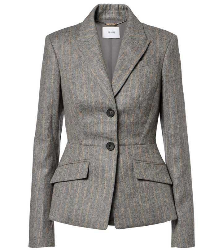 Photo: Erdem Pinstripe wool and mohair blazer