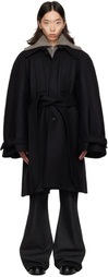 EGONlab Black Long Raglan Coat