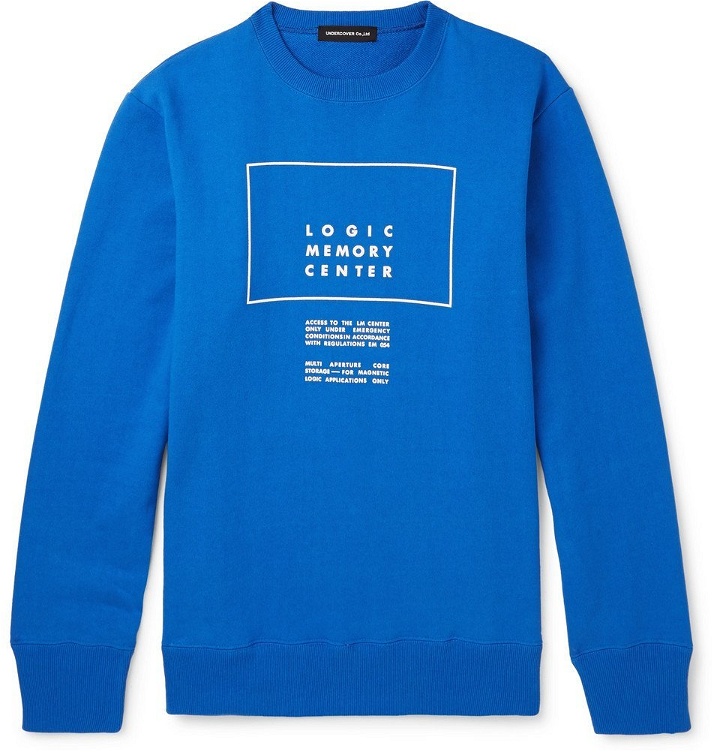 Photo: Undercover - Printed Loopback Cotton-Jersey Sweatshirt - Men - Blue