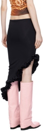 Emily Watson Black Frilly Midi Skirt