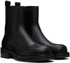 Acne Studios Black Leather Waxed Boots