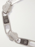 BALENCIAGA - Logo-Embossed Silver-Tone Bracelet - Silver