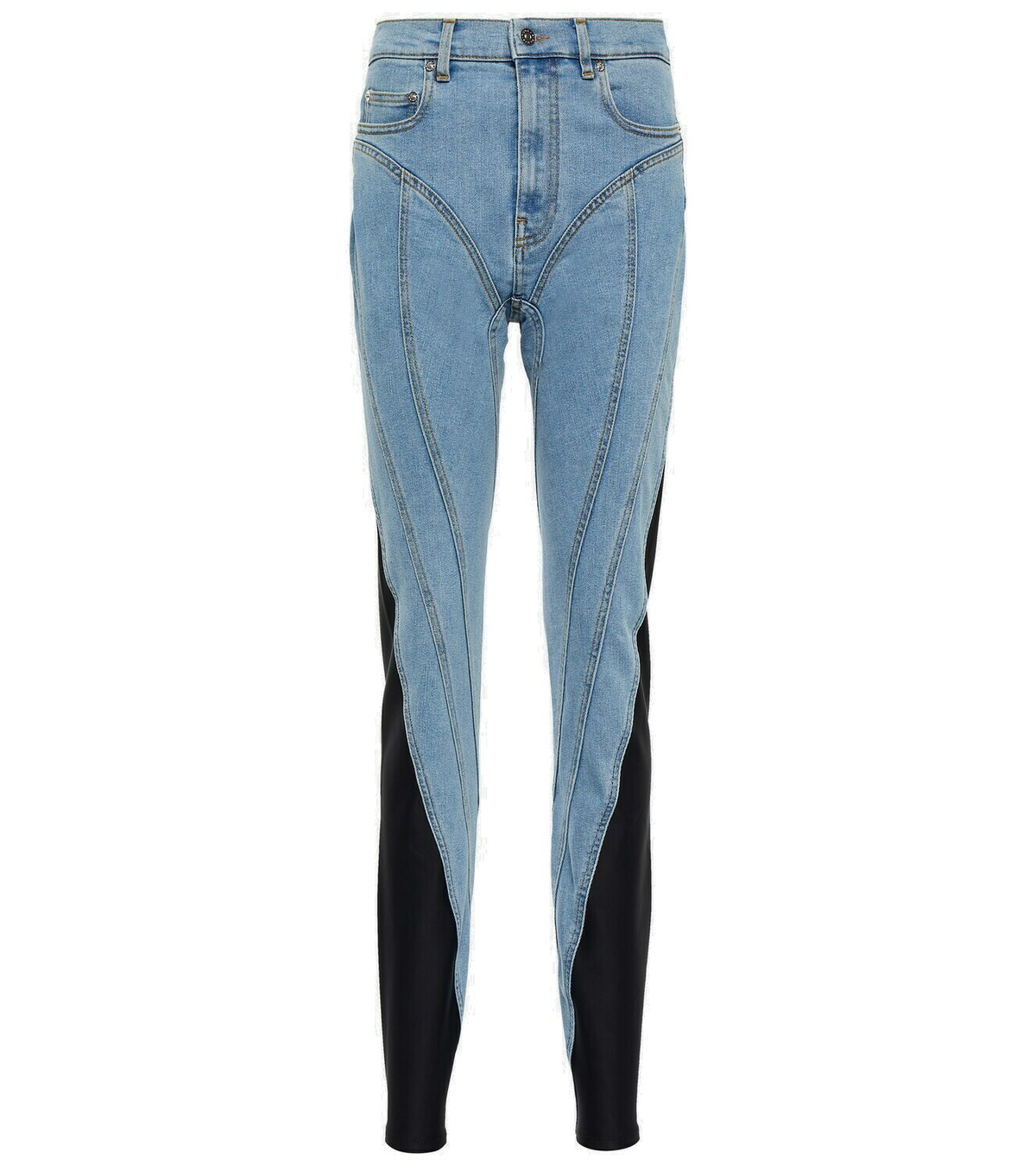 Mugler Spiral paneled skinny jeans Mugler